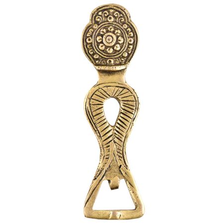 Traditional Brass Bottle Opener Engraved Floral Design