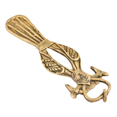 Brass Bottle Opener With Two Peacock And Tail