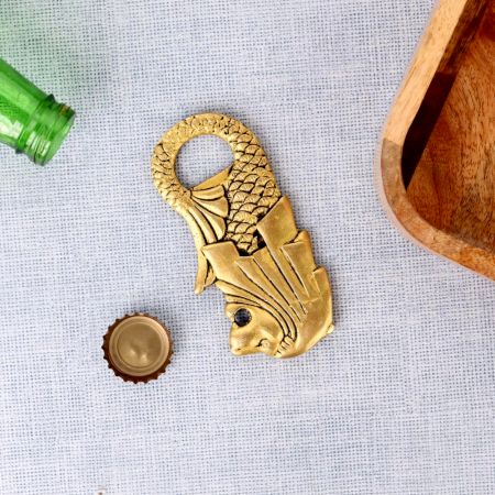 Brass Merlion Lion Bottle Opener