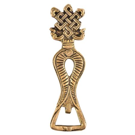 Brass Bottle Opener With Geometric Design
