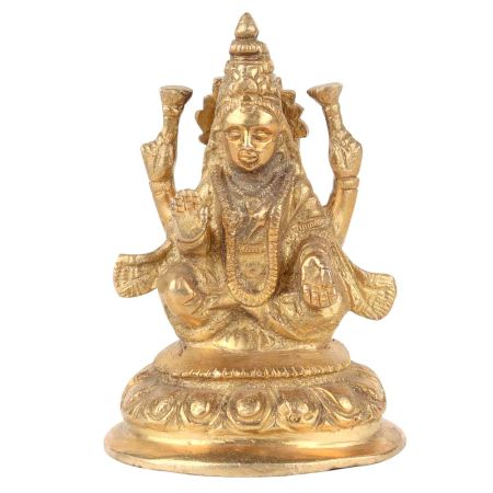 Brass Goddess Lakshmi StatueÂ Sitting Position