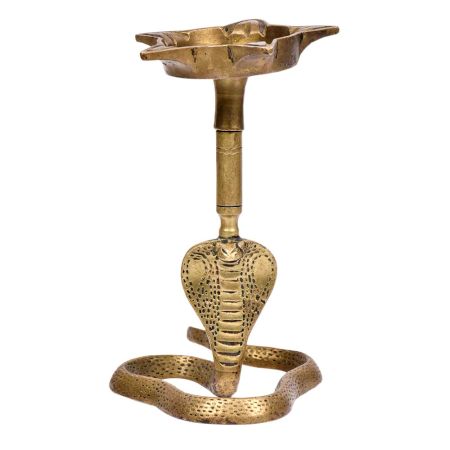 Hand Crafted Brass Cobra Snake Oil Lamp