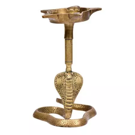 Hand Crafted Brass Cobra Snake Oil Lamp