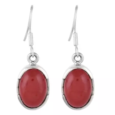 92.5 Sterling Silver Earrings Single Oval Earrings