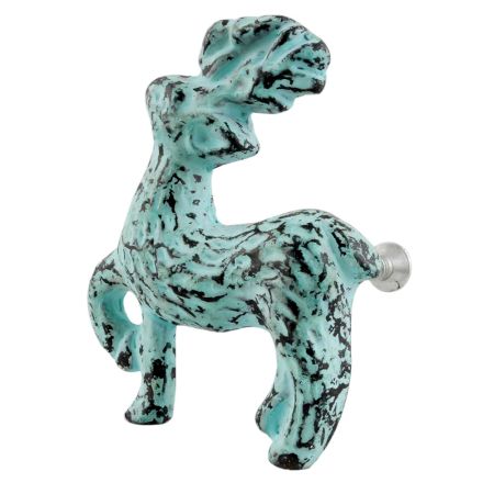 Antique Sage Green Baby Dear Iron Cabinet Knob