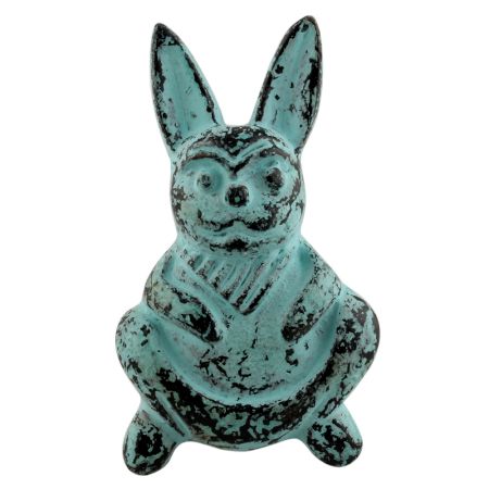 Antique Sage Green Rabbit Iron Dresser Knob