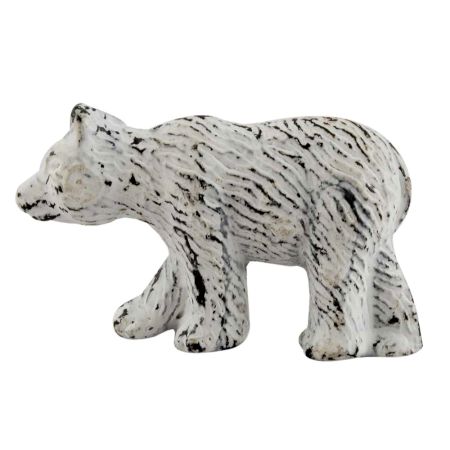 Antique White Bear Iron Dresser Knob
