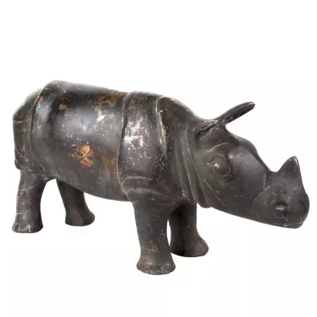 Hand Crafted Wild Animal Hippo Standing Statue