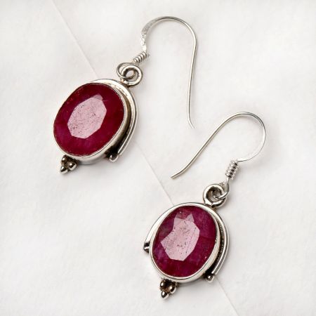 92.5 Sterling Silver Earrings Long Oval Shape Rim Bezel Set Earrings
