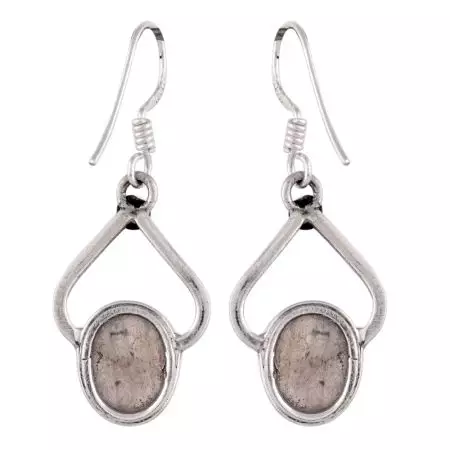 92.5 Sterling Silver Earrings Three Moonstone Bezel Set  Bunch Of Grapes Dangler Earrings