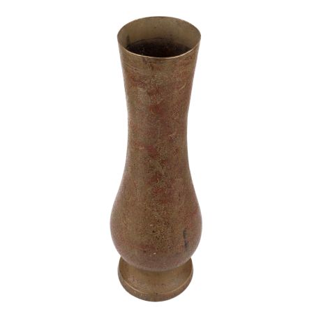 Indian Brass Vase With Enamel Design