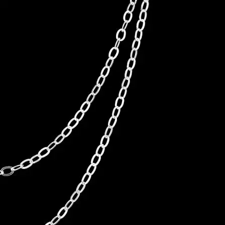92.5 Sterling Silver Double Layered Necklace With Flower Beads