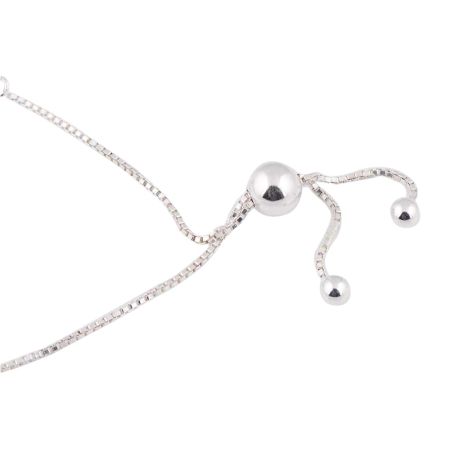 92.5 Sterling Silver Beads Adjustable Bracelet