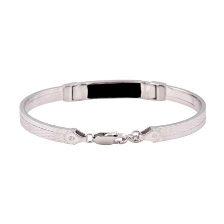 92.5 Sterling Silver Bracelet Adjustable Kadaa With Insect Logo