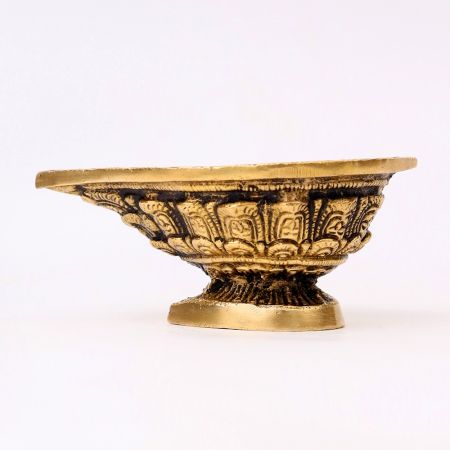 Handmade Brass Oil Lamp Diya Tribal Style