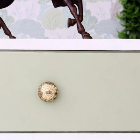 Brass Floral Cabinet Knobs