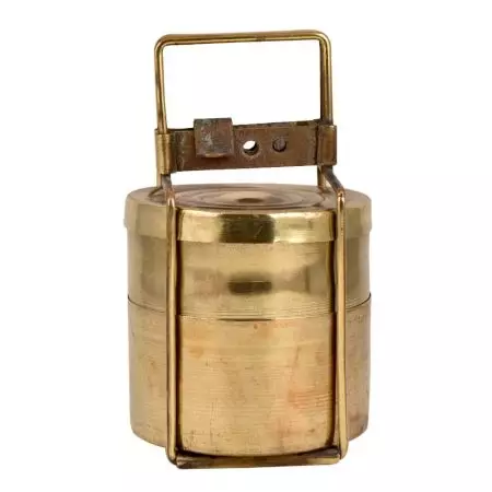 Traditional Double Container Brass Tiffin Box