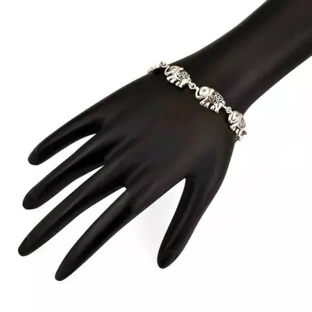 Elephant Charms 92.5 Sterling Silver Bracelet For Women