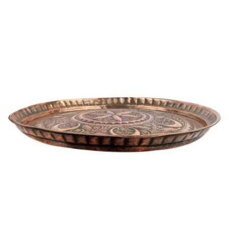 Repousse Copper Plate Wall Hanging