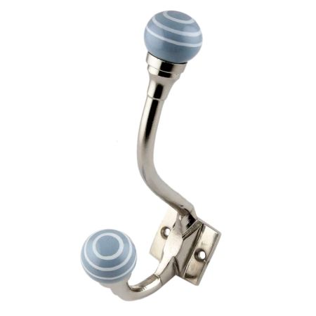 Light Grey Strip Ceramic Iron Hooks