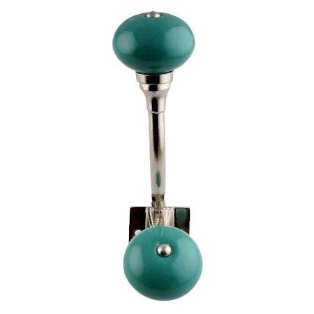Solid Sea Green Silver Iron Hooks