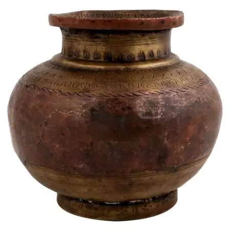 South India Brass Copper Ganga Jamuna Pot