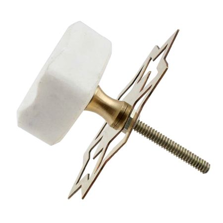 White Stone Drawer Knobs