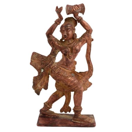 Brass Dancing Lady With Dumroo Home Decoration Statue