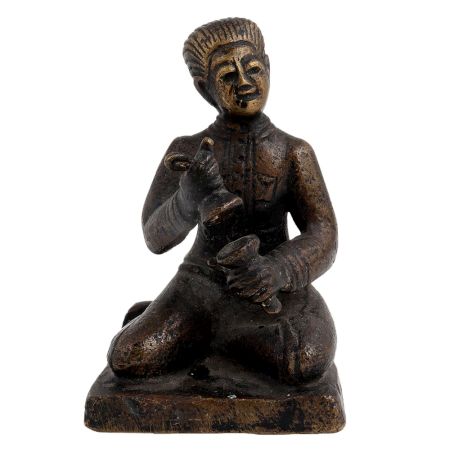 Brass English Gentlemen Sitting Holding Instrument