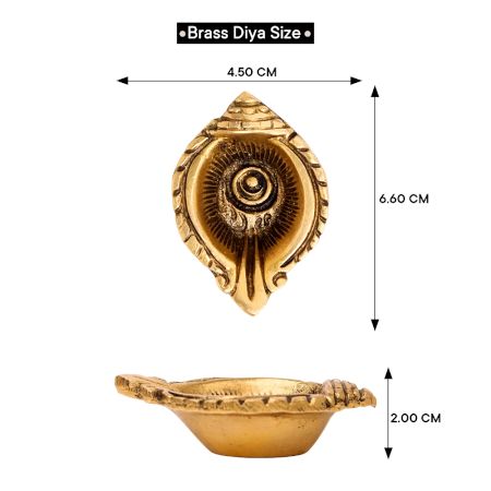 Conch Oil Lamp Diya For Diwali Festival