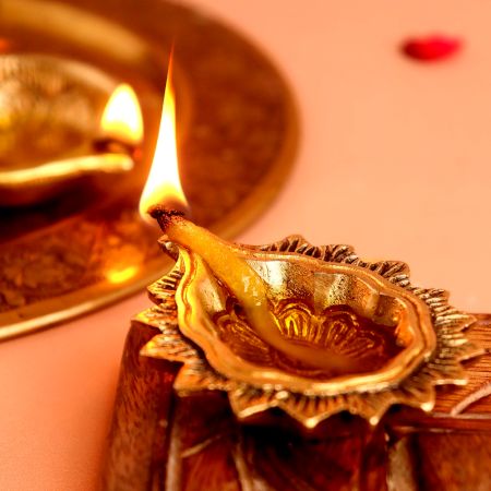 Brass Flower Bud Home Temple Mandir For Diwali Decoration
