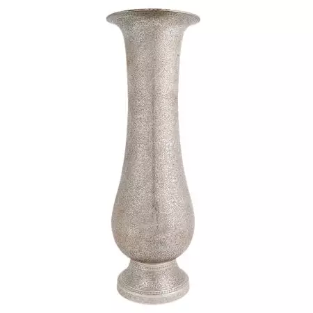 Brass Vase With Fine Floral Engraving