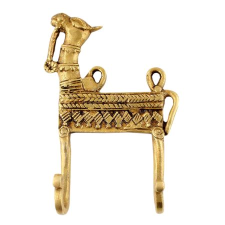 Hand Made Brass Camel Shaped Twin Hooks