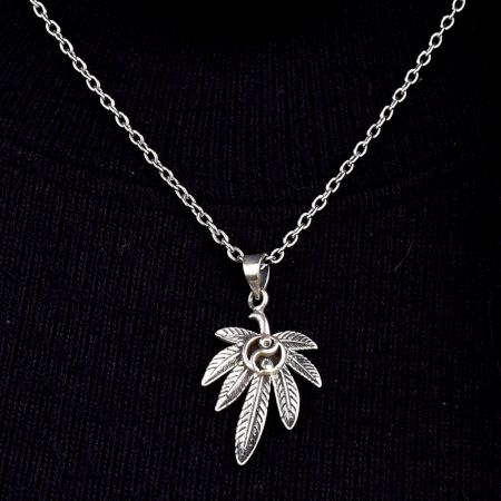 Palm Tree 92.5 Sterling  Silver Pendant