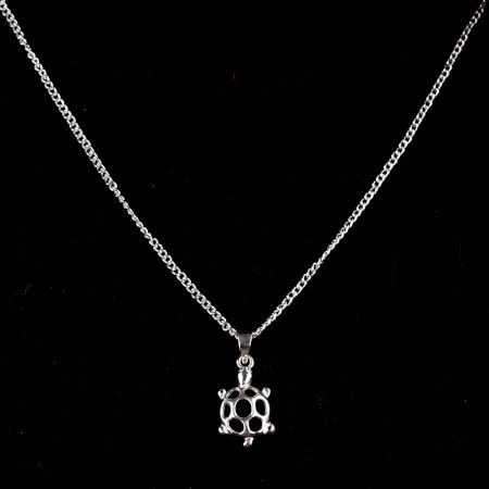 92.5 Sterling Silver Turtle Charm Pendant