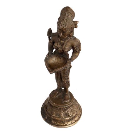 Brass Deep Laxmi Statue For Worship Or Decoration