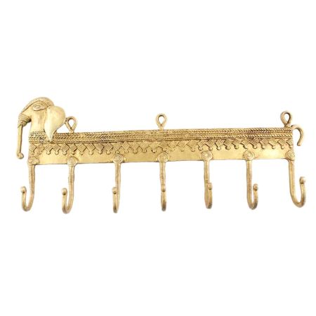 Tribal Elephant Face Seven Wall Hooks