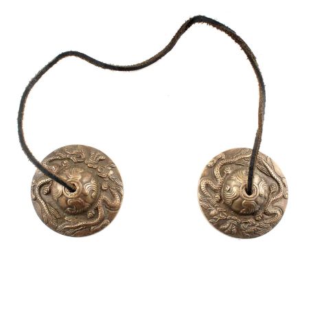 Brass Clash Cymbals or Manjeere Dragon Design