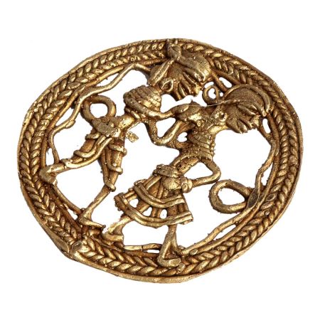 Artistic brass Dhokra wall art Of A Dancing Couple