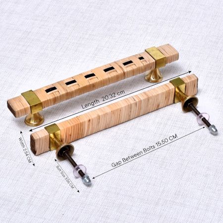 Natural Big Rattan Cabinet Handles (8 Inch)