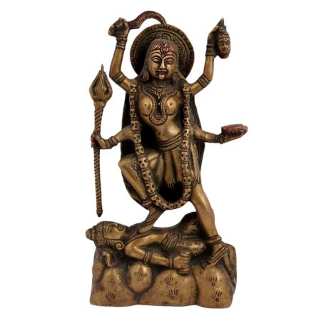Indian Deity Brass Ma Kali Statue
