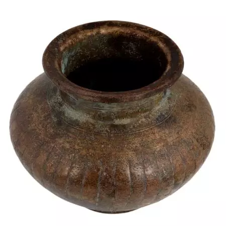 Traditional Brass Rounded Pot Shape