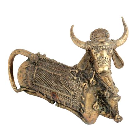 Brass Indian Holy Sitting God Statue