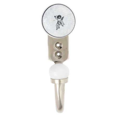 Black Flying Man Ceramic Flat Hook