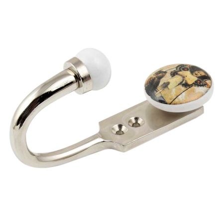 Multicolored Angel Baby Ceramic Flat Hook