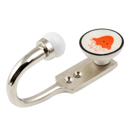 Orange Crab Ceramic Hook