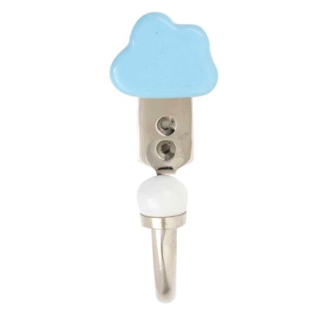 Turquoise Cloud Ceramic Hook