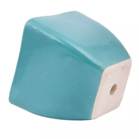 Handmade Blue Ceramic Pot With Square Top