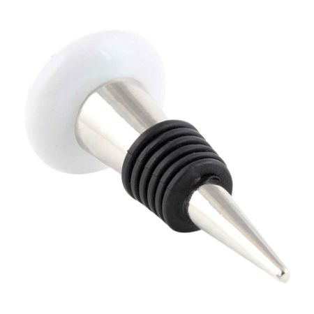 Grey Elephant Ceramic Flat Wine Bottle Stopper
