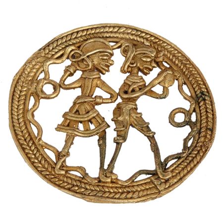 Elegant Brass Village Life Statues For Home Decor